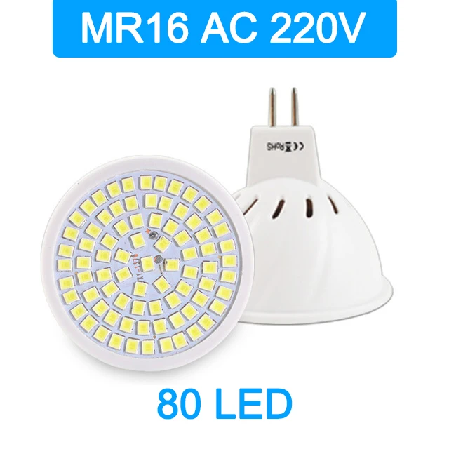 MR16 Светодиодный точечный светильник MR11 Светодиодный светильник AC 12 В 220 В 6 Вт 8 Вт SMD 2835 Светодиодный светильник Лампада Точечный светильник декоративная ампула теплый белый холодный белый - Испускаемый цвет: MR16 AC 220V
