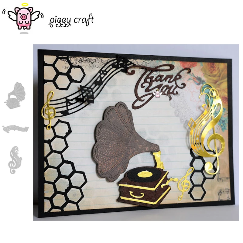 Металлические Вырубные штампы форма для вырезания музыкальных нот граммофон