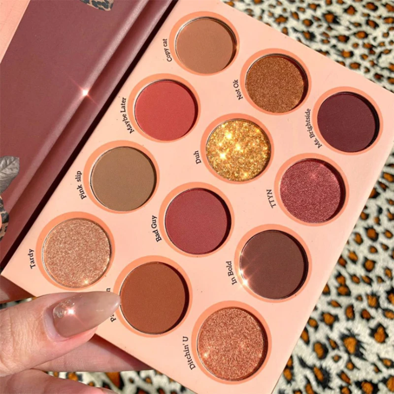 New Pearlescent Matte 12 Color Eyeshadow Whatever Rose Leopard Pallete Series eye makeup |