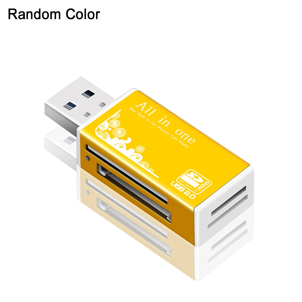 Цвет случайный ПК Ноутбук Алюминиевый SD MS M2 TF карта памяти все в 1 мини USB 2,0 кард-ридер