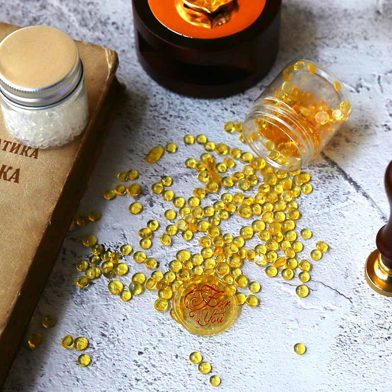 Резиновые частицы прозрачная краска восковые Янтарное золото Воск для печати