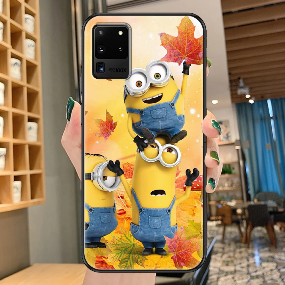 

Cartoon Miniones Lovely Phone case For Samsung Galaxy Note 4 8 9 10 20 S8 S9 S10 S10E S20 Plus UITRA Ultra black art hoesjes