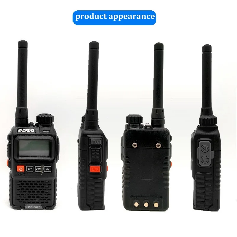BAOFENG UV-3R PLUS Portable CB Radio Comunicador Long Range Walkie Talkie UHF VHF Ham Mini Transmitter UV 3R + Antenna | Мобильные