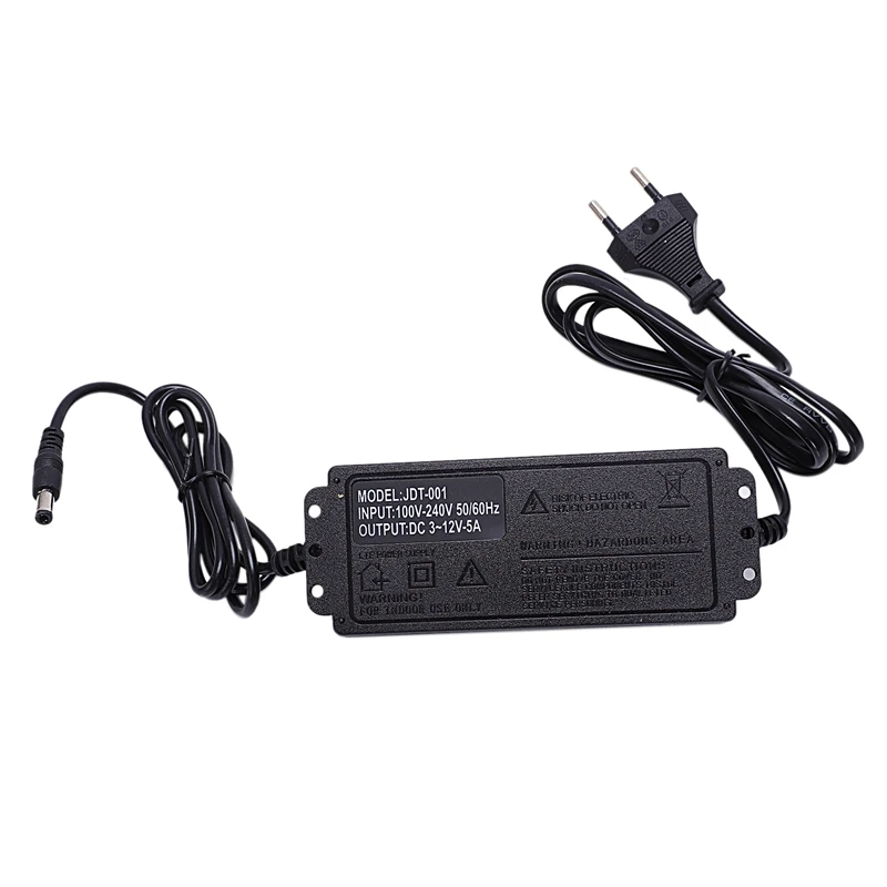 Adjustable Ac To Dc 3V-12V Universal Adapter With Display Screen Voltage Regulated Power Supply Adatpor 3 12 V(Eu Plug) | Электроника
