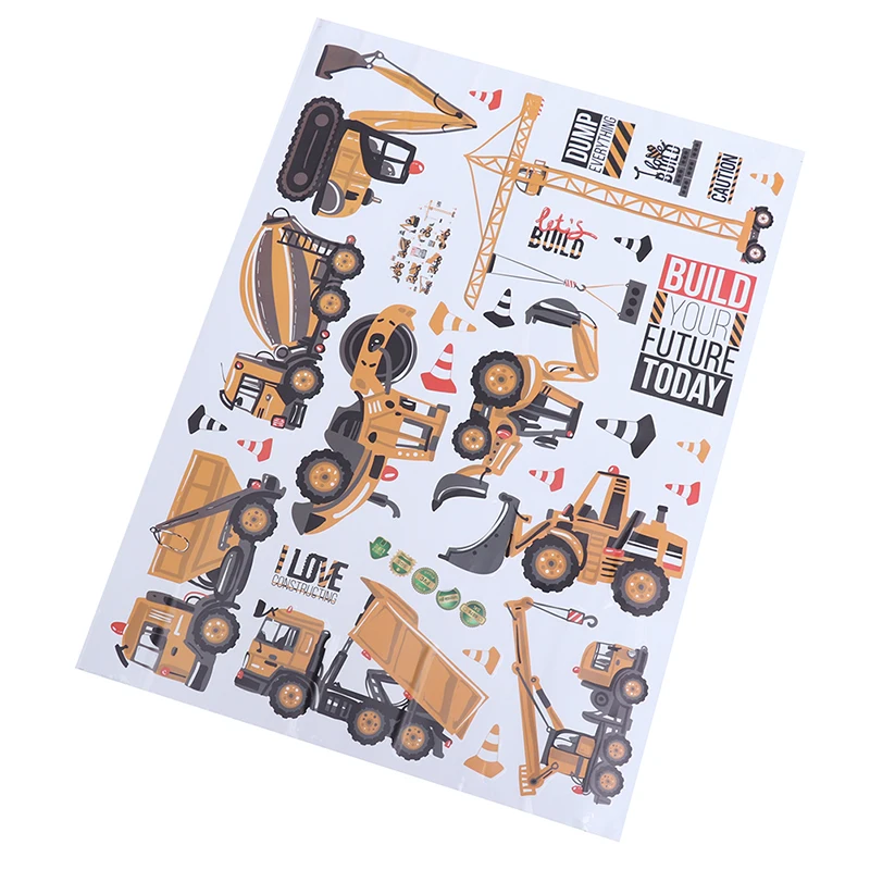 Мультяшные настенные стикеры сделай сам транспортные автомобили искусственные