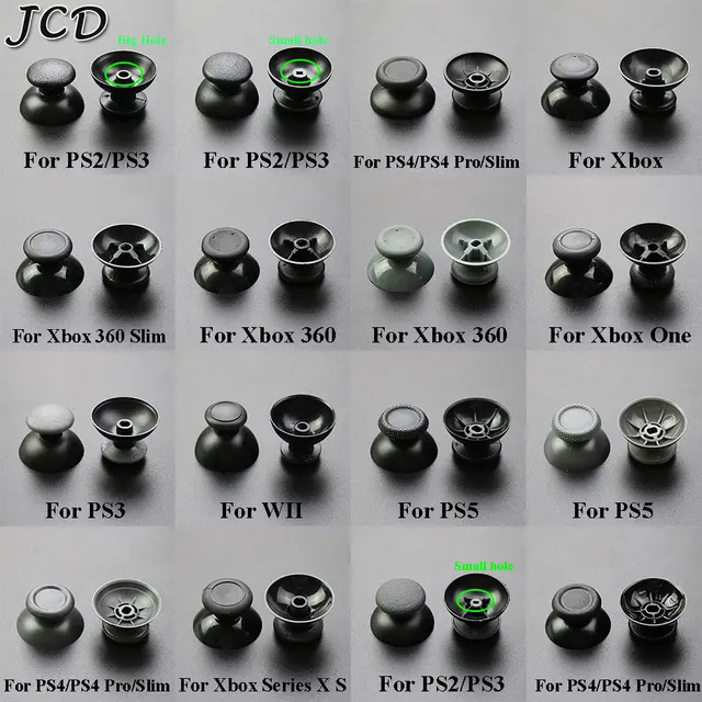 JCD 1PCS Replacement Controller Analog Thumbstick Thumb Stick Mushroom Grip Cap Cover for PS2 PS3 PS4 Pro Slim PS5 Xbox one 360 3