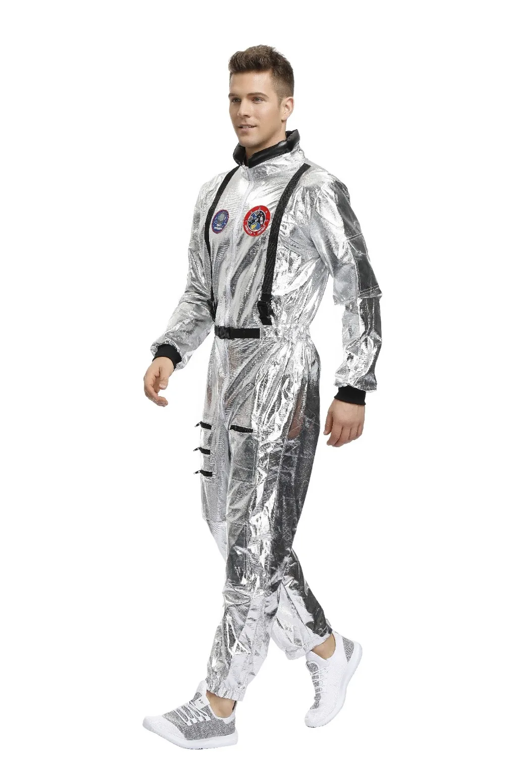 Men Astronaut Alien Spaceman Cosplay Halloween Costumes Carnival Party Adult Women Pilots Outfits Group Couple Matching Clothes