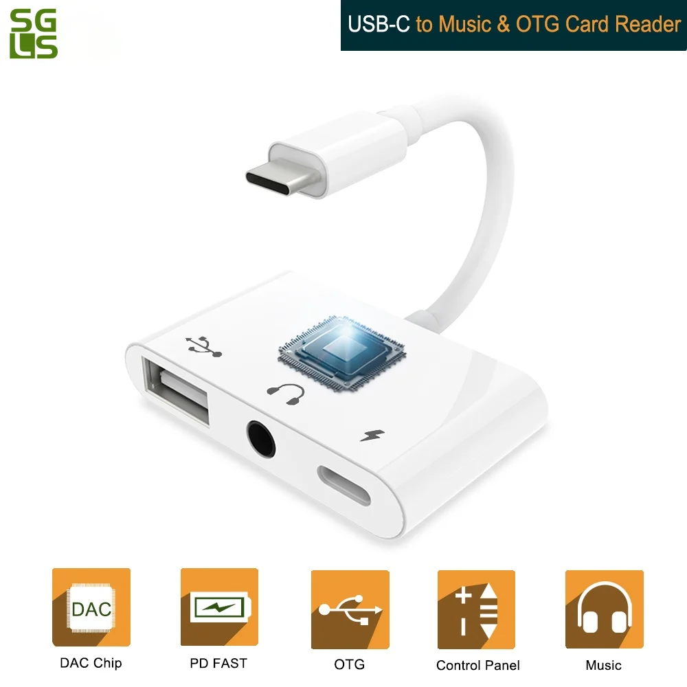 

USB C to USB 3 Camera Reader OTG adapter With Type C to 3.5mm Aux Headphone Jack Charging Data Sync for Google Pixel 2/2XL/3/3XL