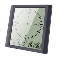 multifunctional electronic digital wall clock smart display clock big screen thermometer hygrometer alarm clock calendar week