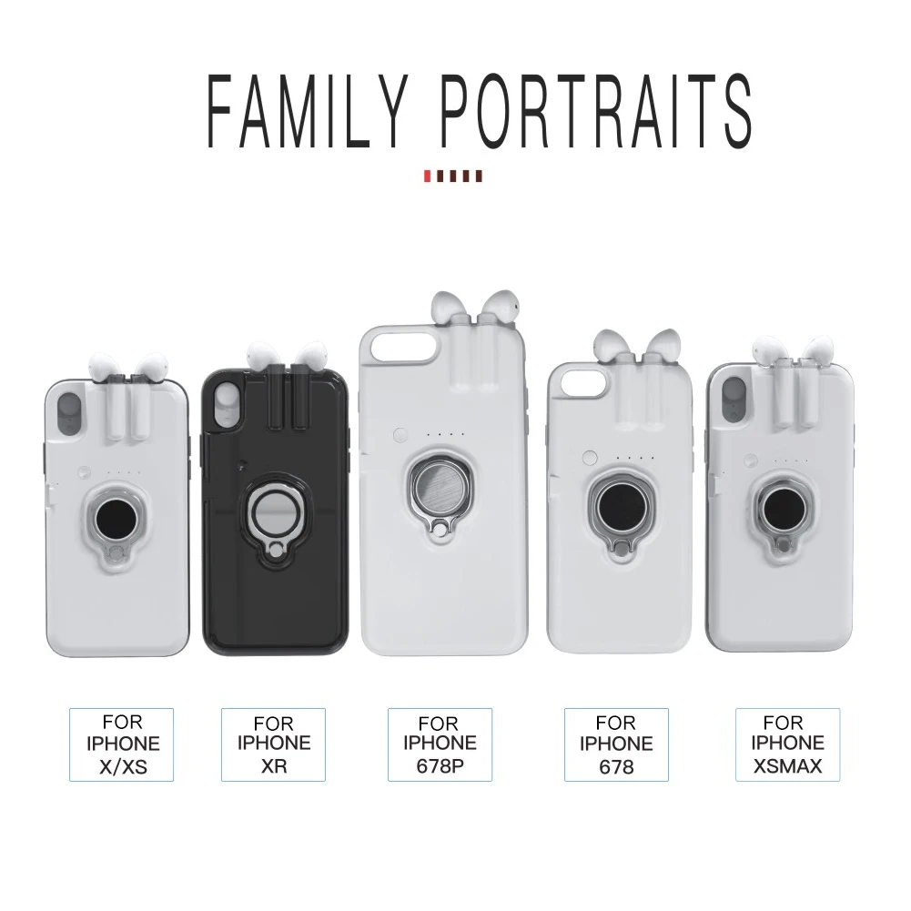 Чехол для телефона с кольцом держателем наушников Bluetooth iPhone 6 7 8 Plus XS Max|Бамперы| |