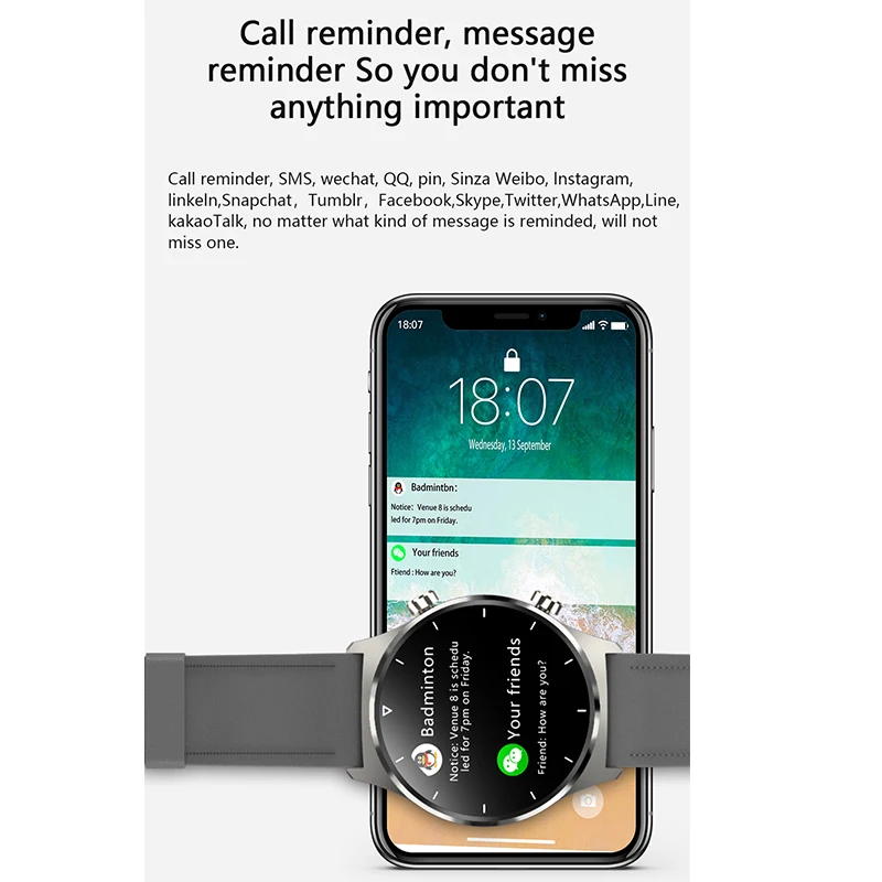 

E13 Business Affairs Smart Watch Men Sports Fitness IP68 Waterproof Music Control Alarm Reminder Blood Oxygen GTS SmartWatch