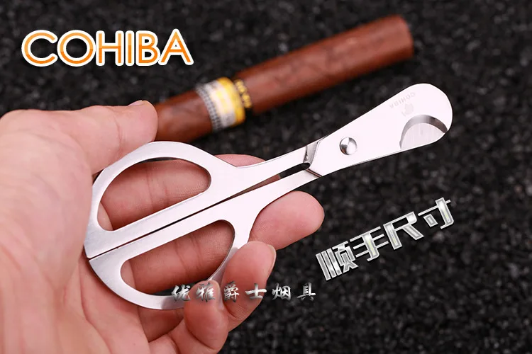 Cohiba резак для сигар из нержавеющей стали ножницы нож с металлическим лезвием