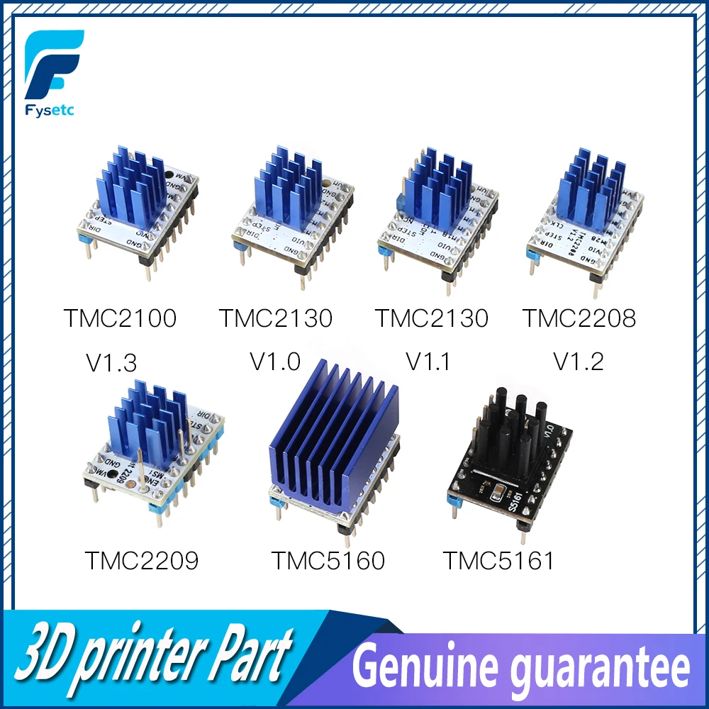 5 шт. TMC2100 V1.3 TMC2130 TMC2208 TMC2209 v3.0 TMC5160 TMC5161 шаговый двигатель бесшумный драйвер StepStick бесшумный 3D-принтеры запчасти