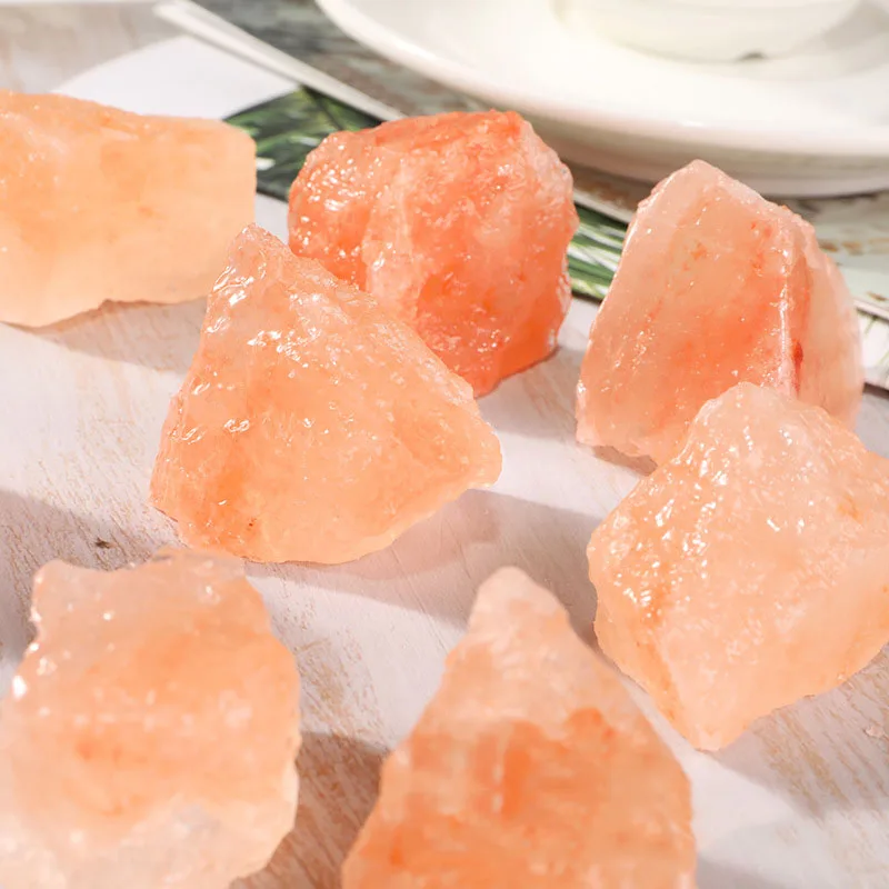 

100g Rough Stones Natural Orange Salt Gravel Healing Stone Mineral Specimen for Aquarium Decor Ornament Room Accessories