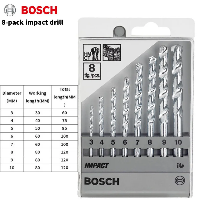 8 pcs of set Ударная дрель с алмазным напылением для Ударная дрель Вольфрам карбида кладки под названием Matrix Body Diamond cutter PDC цемент алмаз работать набор сверл 3/5/8 шт - Цвет: 8 pcs of set
