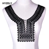 black embroidery lace fabric neckline collar trim lace decor fabric evening dress appliques diy sewing