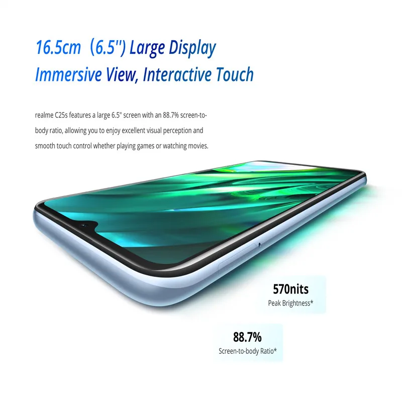 Kup Realme C25S 4GB 128GB Telefon Komórkowy Wersja Rosyjska 6.5 Cal Ekran Helio G85 Octa Core 6000mAh Akumulator NFC