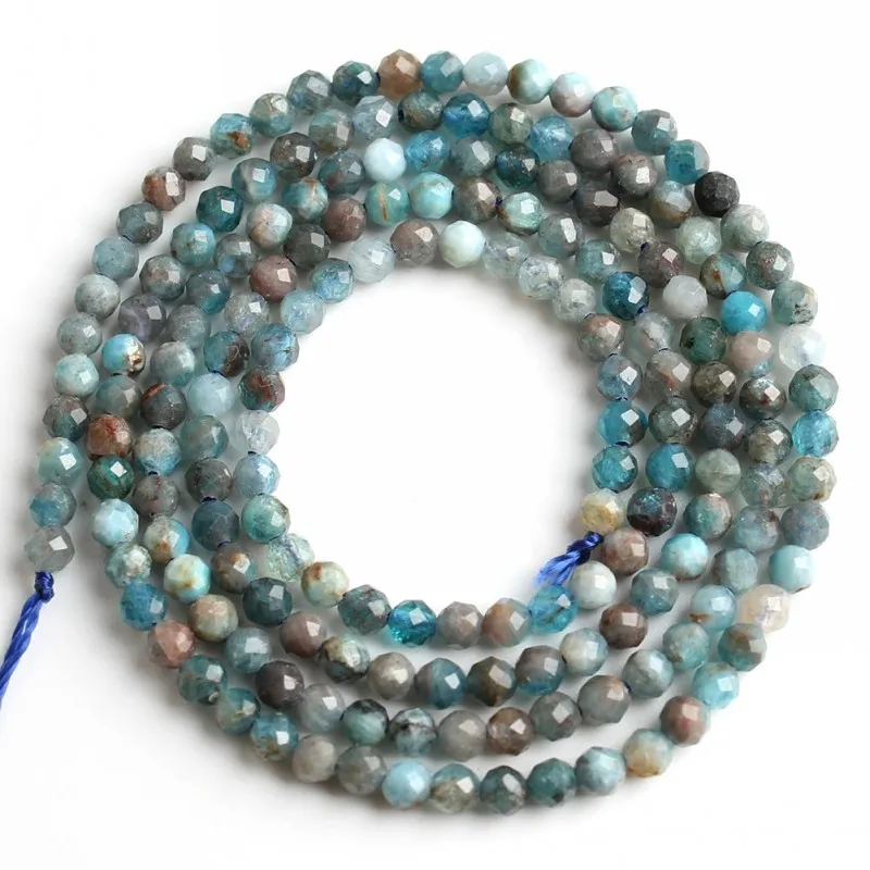 Круглые бусины с натуральным граненым камнем 2-2 5 мм из санстона кварца бирюзы