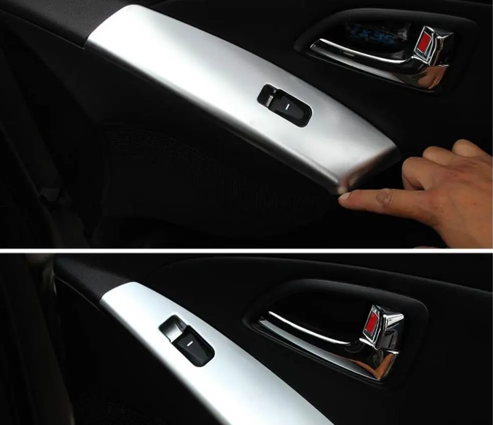 

Glass lift switch panel, middle control decorative patch door handle decorative frame For Hyundai ix35 2012-2015 car sticker