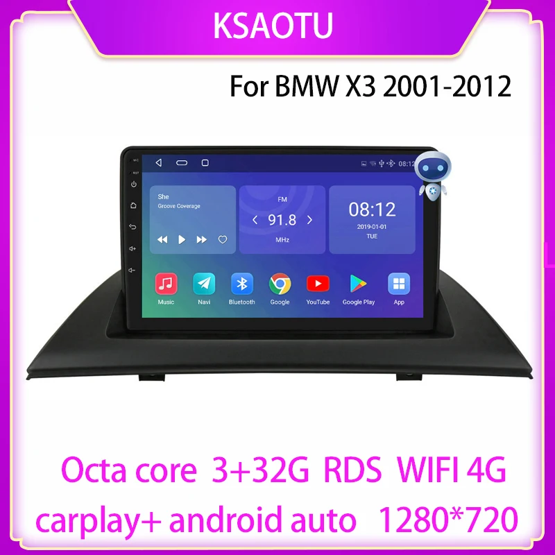 

Автомагнитола KSAOTU, 9 дюймов, Android 10, GPS, для BMW X3 E83 2004-2012