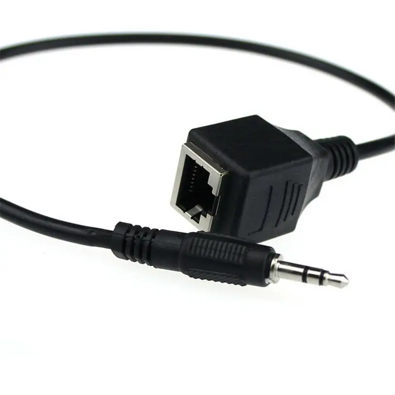

3.5mm 1/8" Male Jack TRS Audio Cable To RJ45 Socket Ethernet Adapter Wire