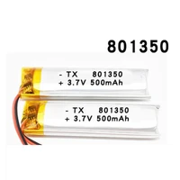 801350 3 7v 500mah rechargeable li polymer battery for gps mp3 mp4 dvr recording pen bluetooth bicycle rear tail light 081350