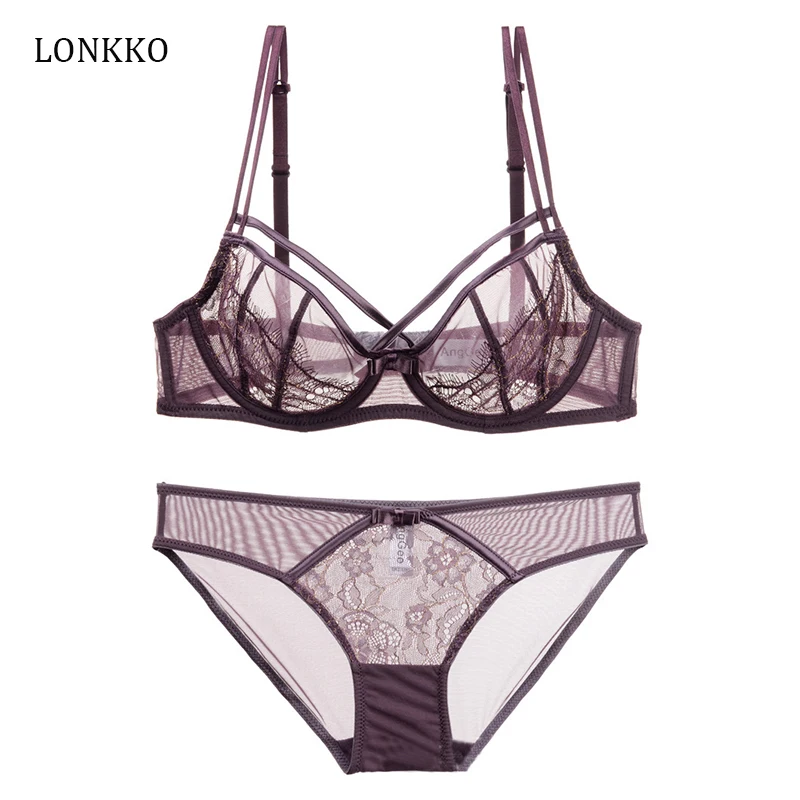 Модное женское нижнее белье сексуальный прозрачный бюстгальтер комплект с
