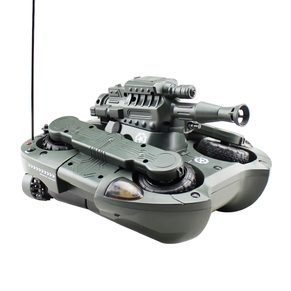 

Amphibious Remote Control Tank Ship Toy Charging Remote Control Car Toy Military Vehicles Plastic RC Boat Tank Toys