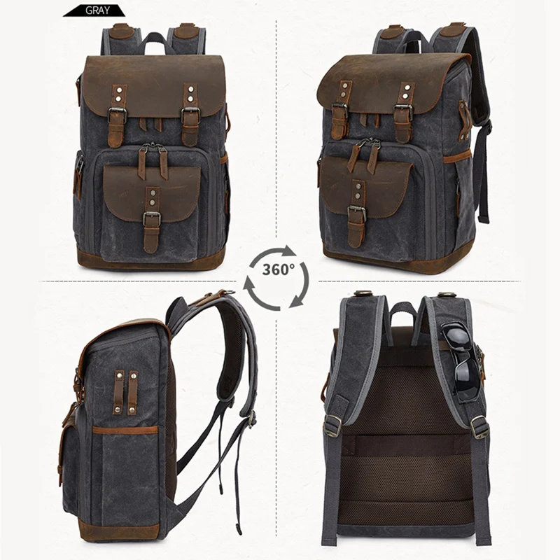 

Camera Bag Waterproof Over Batik Canvas Retro SLR Digital Camera Bag Liner Backpack