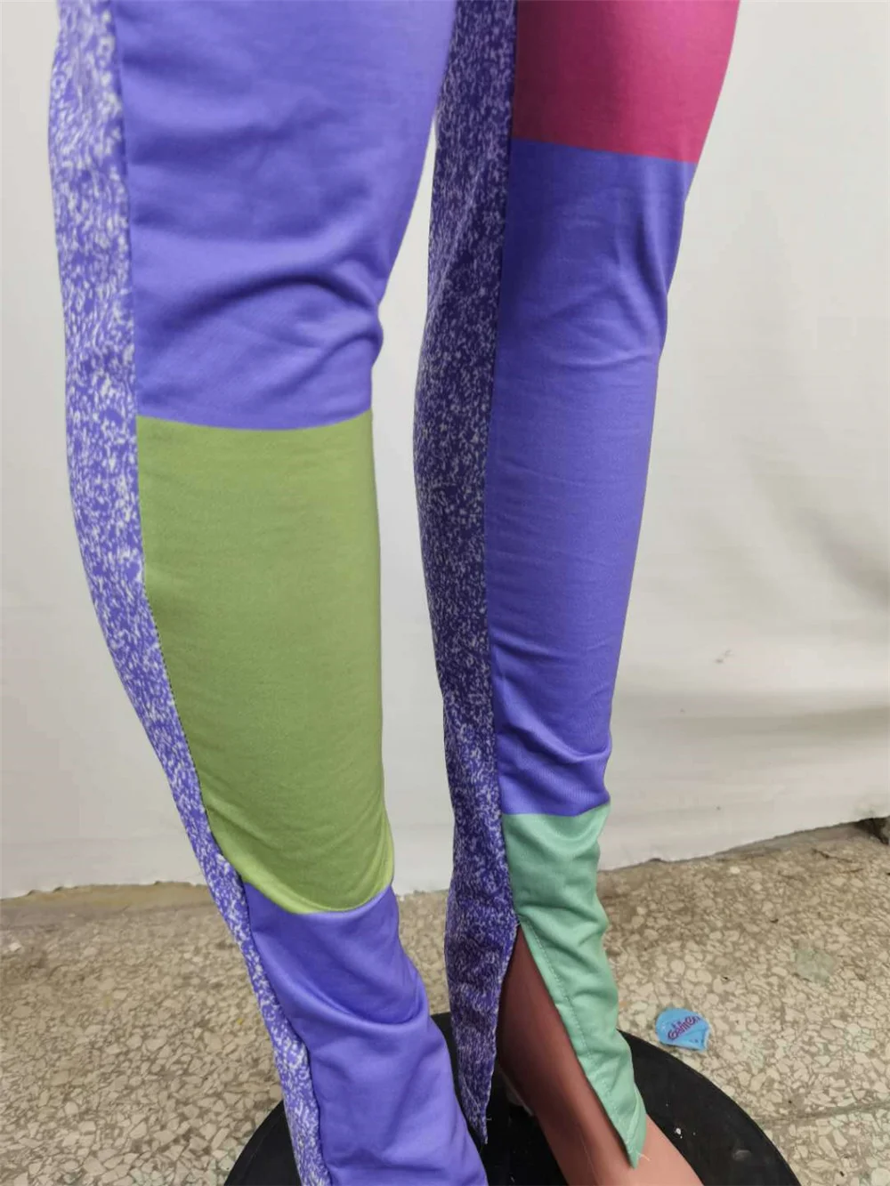 

Patchwork High Waist Women Pants Skinny Split Long Pants for Women Casual Colorful Femme Sweatpants