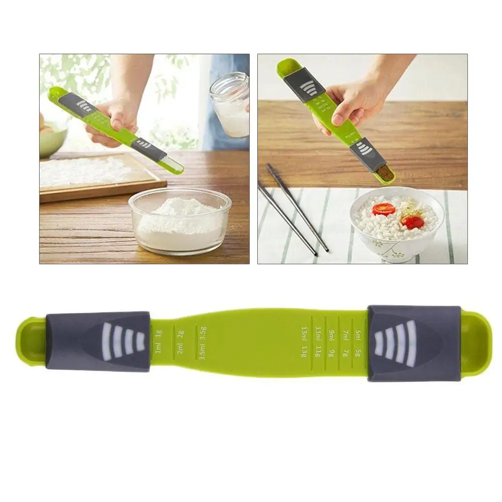 Двойной конец восемь киосков мерные ложки с регулируемой шкалой дозирующая