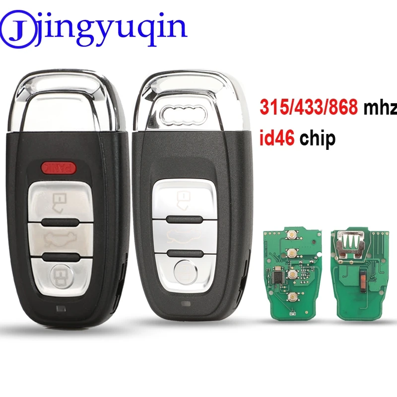 Умный ключ jingyuqin для Audi A4L Q5 3 кнопки корпус автомобильного ключа 315/433 МГц/868