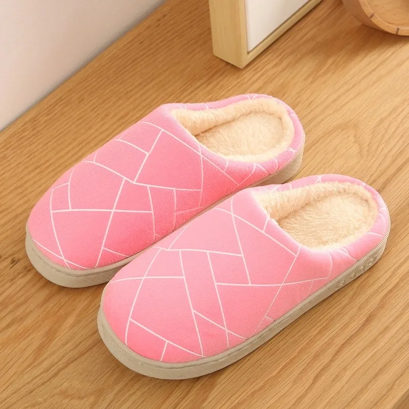 

Whoholl Brand Women Fur Slippers Winter Shoes Big Size Home Slippers Plush Pantufa Women Indoor Warm Fluffy Terlik Cotton Shoes