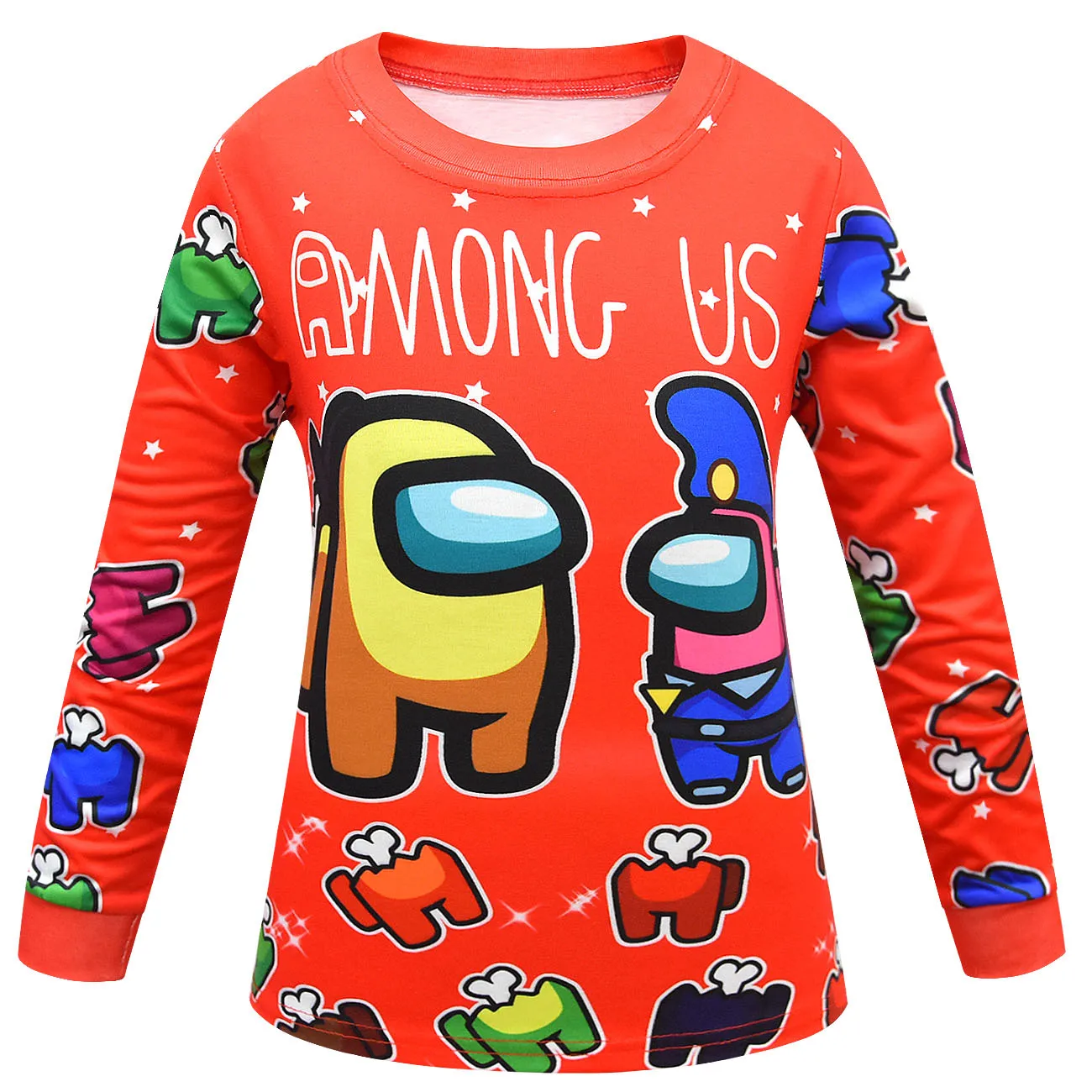 

Kids Pajamas for Boys Among Us Sleepwear Suit 2021 Spring Autumn Girls Long Sleeve Pyjama Homewear Tops+Pants 2pcs Clothes Sets