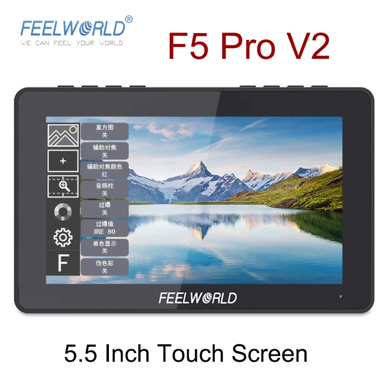 Bestellen FEELWORLD F5 Pro V2 5,5 Inch Touch Screen-Monitor 1920x1080 Feld 3D LUT 4K HDMI-kompatibel Monitor Für DSLR Kamera