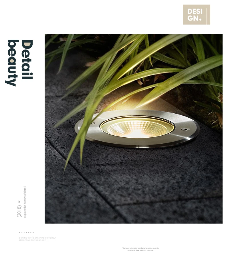 Водонепроницаемый светодиодный светильник сада подземный 1 Вт светодиодные