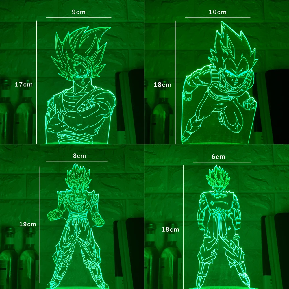 

New 3d Led Night Light Colorful creative gifts action figure 3D illusion desk lamp 7 color night light gift Factory Dropshipping