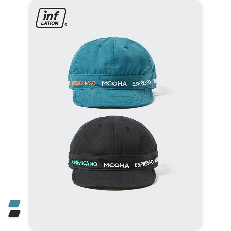 

INFLATION 2021 Fashion Cotton Caps Unisex Harajuku Embroidery Peaked Cap Men Japanese Streetwear Outdoor Sun Caps Men 338CI2021
