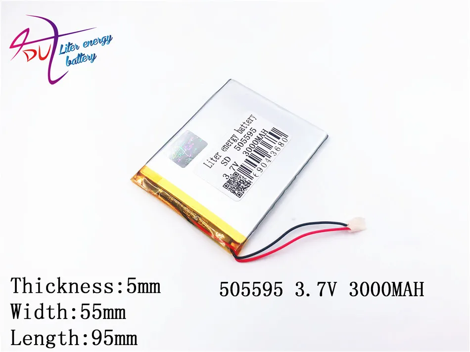 3 7 V 3000MAH аккумуляторные батареи 505593 505595 батарея mp4not a MP5 GPS Аккумулятор для
