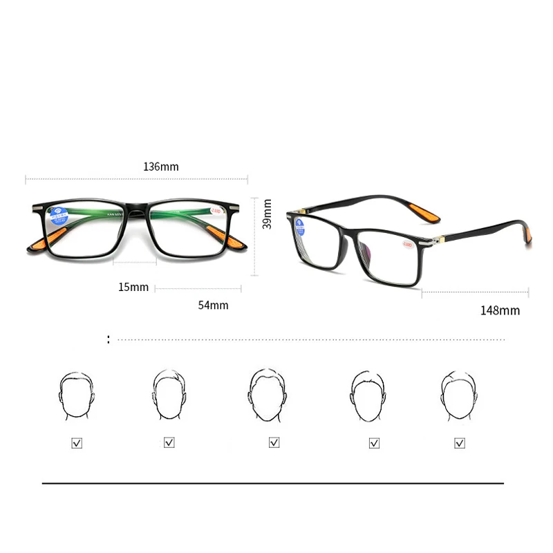 

iboode Ultralight Finished Myopia Glasses Women Men Reto Anti Blue Light Short Sight Diopter Eyewear -0.5 -1.0 -1.5 -2.0 To -4.0