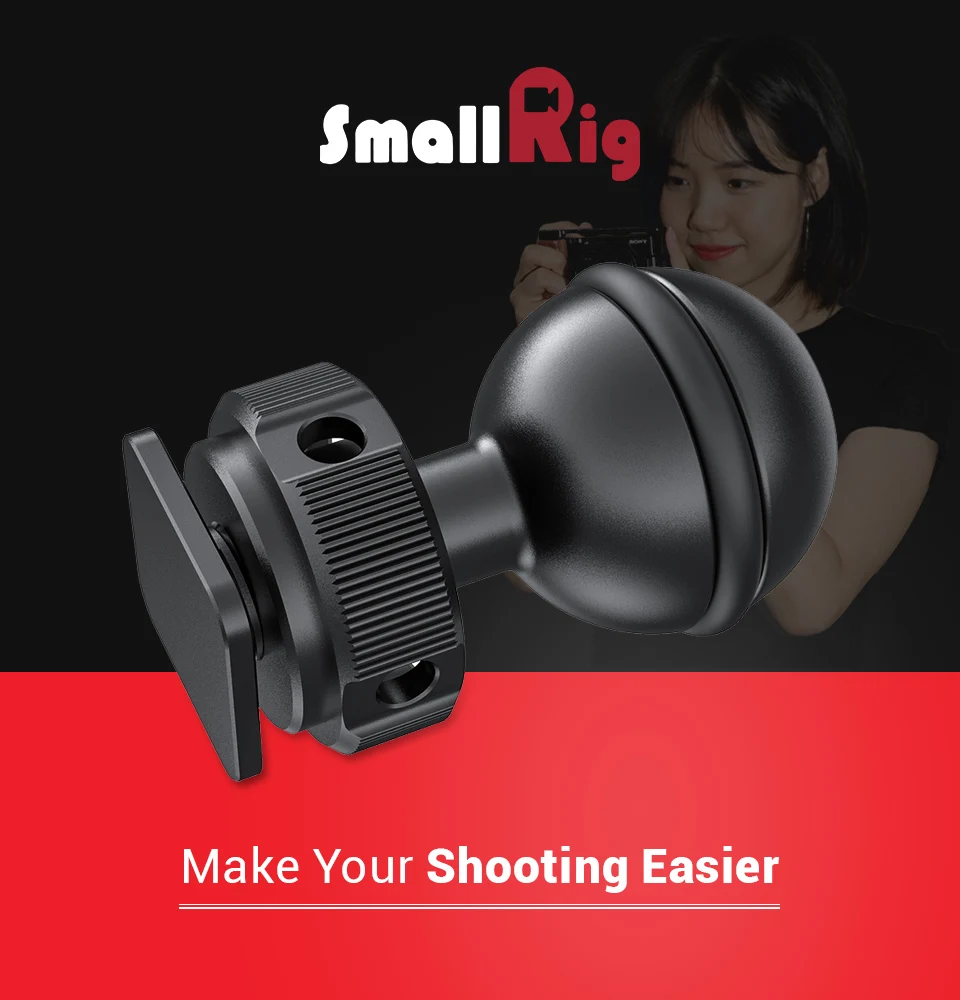 SmallRig БЫСТРОРАЗЪЕМНАЯ шарнирная Волшебная Rig сферическая головка с камерой с холодным башмаком 2383