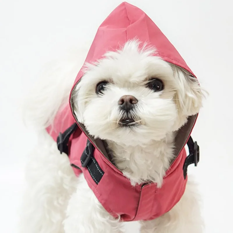 Зимний светоотражающий водостойкий дождевик для домашних животных с прочным