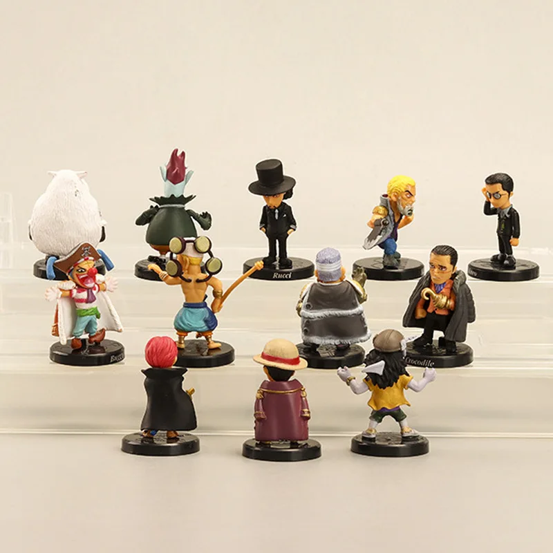 4 см 12 шт./лот анимационная цельная экшн-фигурка Luffy Shanks Enel Mariab Rucci Багги крокодил