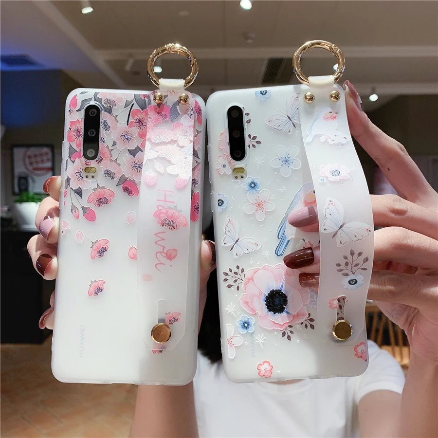 Чехол с тиснеными цветами для телефона Huawei P30 P20 Mate 20 10 Pro Lite Honor V10 Nova 3 4 мягкие чехлы