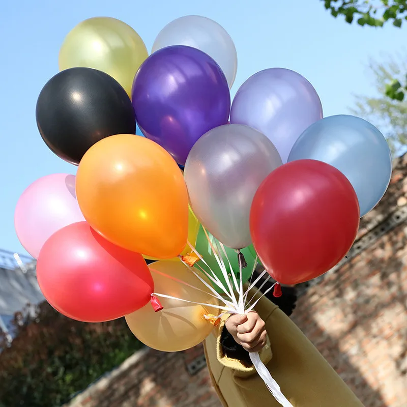 

10pcs 12inch Glossy Metal Pearl Latex Balloons Thick Chrome Metallic Colors Helium Air Balls Globos Birthday Party Decorations