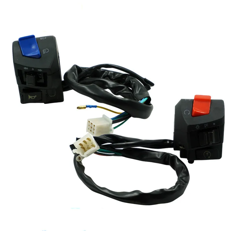 

1pair 22mm Motorcycle Switches Motorbike Horn Button Turn Signal Electric Fog Lamp Light Start Handlebar Controller Switch