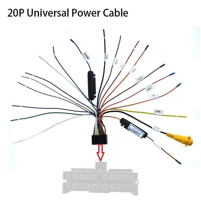 

Universal Car DVD Radio ISO 20Pin Wire Power Cable Harness Plug Connector Auto