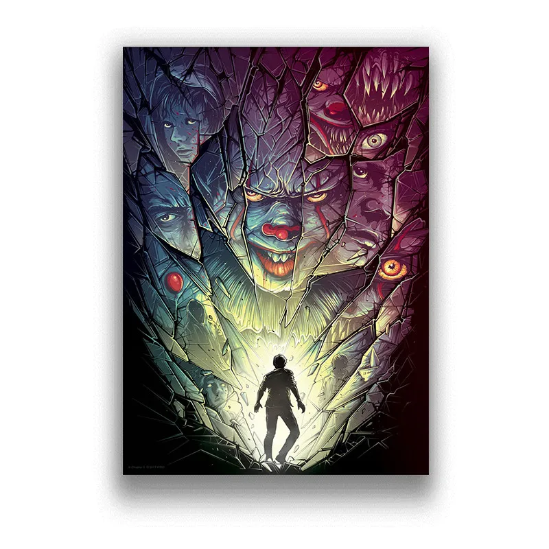 Настенные стикеры Stephen King's It с белым покрытием бумажные принты четкое