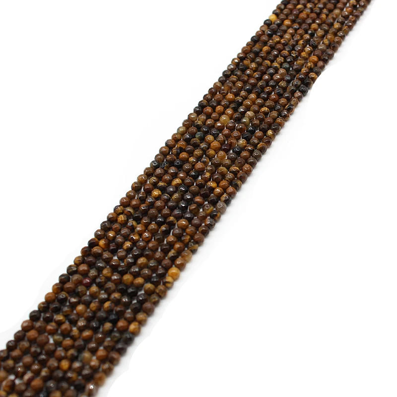 

Natural Faceted Yellow Tiger Eye Stone Beads Strand For Jewelry Making Loose Beads Diy Bracelet Necklace 4MM 15"