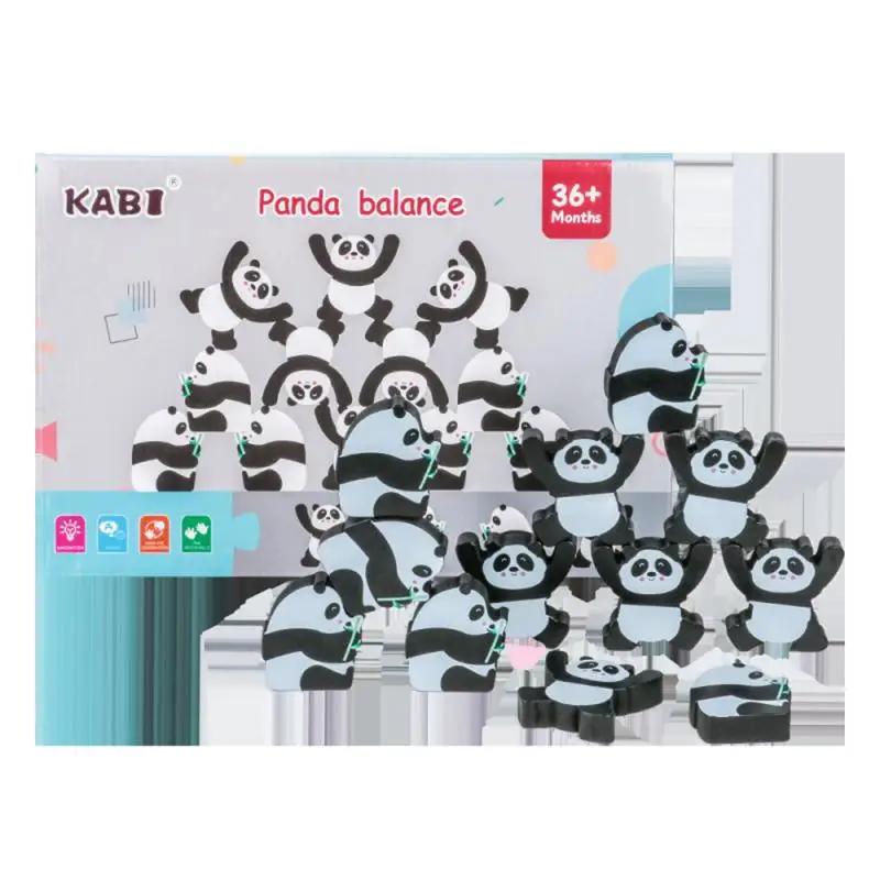 Новая деревянная игрушка Монтессори с пандой балансирующая игра детская для